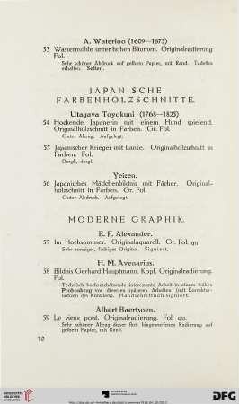 Japanische Farbenholzschnitte (Nr. 54-56)
