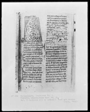 Missale, Ms. 9, folio 2, Initiale A(d levavi): Text mit Neumen