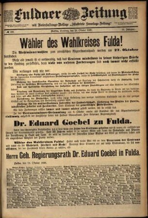 Ausgabe vom Dienstag, den 18. Oktober 1898.