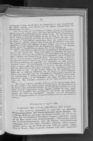 Sitzung am 5. April 1892.