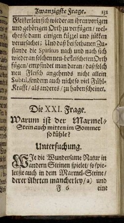 Die XXI. Frage. - Die XXV. Frage.