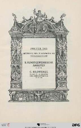 Zweiter Tag: Mittwoch, den 27. November 1912, vormittags 11 Uhr