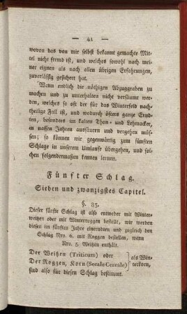 Fünfter Schlag. Sieben und zwanzigstes Capitel