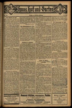 Zweite Ausgabe vom Samstag, den 13. Juni 1931.