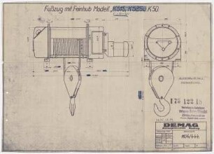 Fußzug mit Feinhub Modell K 50 [Kran 60 t]