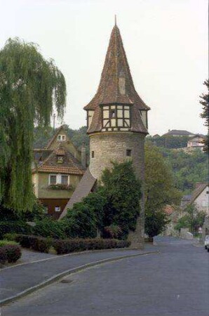 Marktbreit: runder Fachwerk Turm [Flurersturm]