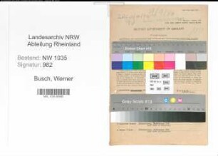 Entnazifizierung Werner Busch , geb. 12.02.1904 (Bergwerksdirektor)