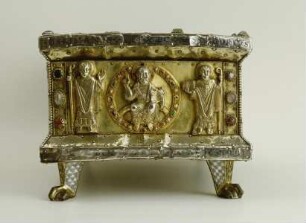 Tragaltar für Bischof Heinrich von Werl — Thronender Christus zwischen den Heiligen Kilian und Liborius