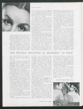 Una película nacional de jerarquía: "La fuga"