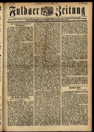 Ausgabe vom Dienstag, den 14. Juli 1891.
