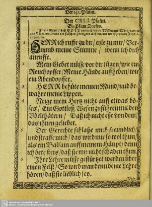 Der CXLI. Psalm