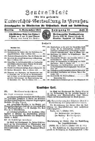 Vereinbarung der Länder über die Ausbildung der Jugendleiterinnen : [Amtlicher Teil]