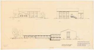 Evangelisches Gemeindezentrum Altstadtgemeinde, Bad Oeynhausen: Westansicht, Ostansicht, Südansicht 1:100