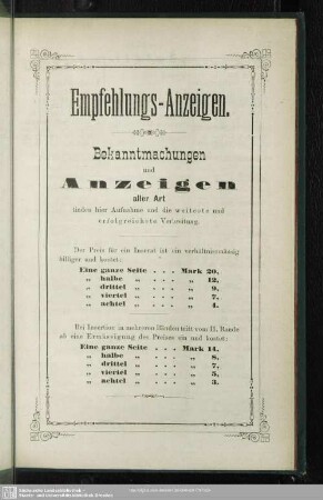Empfehlungs-Anzeigen
