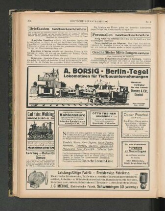 Geschäftliche Mitteilungen