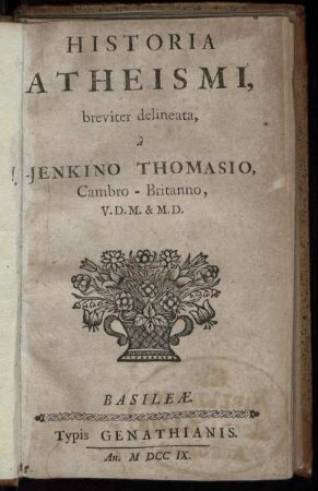 Historia Atheismi, breviter delineata