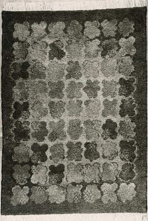 Knüpfteppich in Wolle von Erna Loets