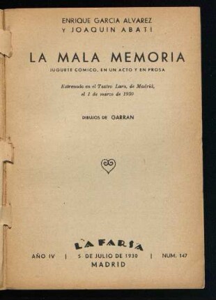 La mala memoria