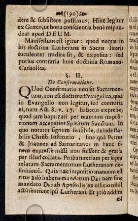 190-194, § II. De Confirmatione. Quod Confirmatio non sit ...