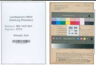 Entnazifizierung Kurt Klimpel , geb. 07.04.1893 ()