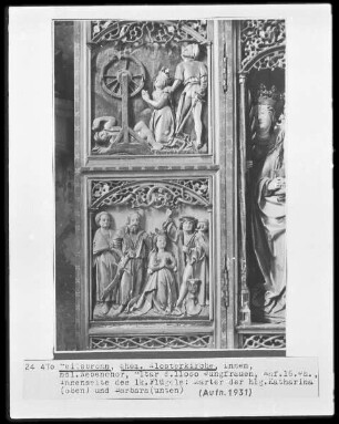 Altar der 11000 Jungfrauen: Marter der Heiligen Katharina und Barbara
