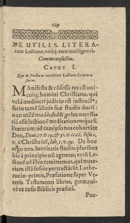De Utilis Literarum Lectione ...