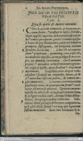 Praefatio Cap. I. Quae sit operis & Autoris intentio