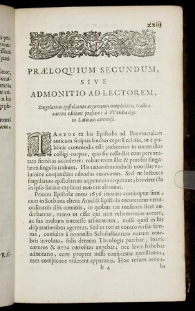 Praeloquium Secundum