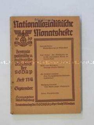 Kultur-politische Monatszeitschrift der NSDAP u.a. über die deutsch-französische Grenze im Kaiserreich