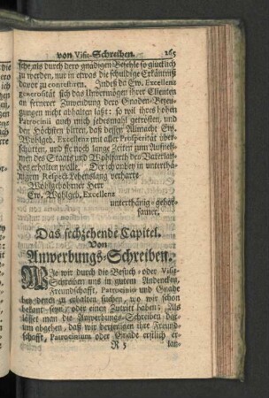 Das sechzehende Capitel. Von Anwerbungs-Schreiben.