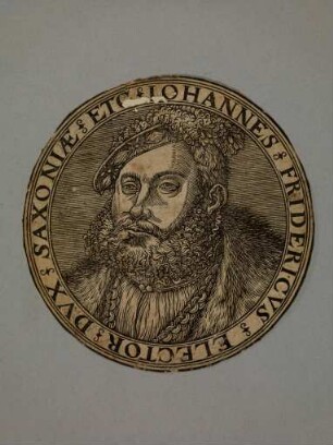 Bildnis des Johann Friedrich I. von Sachsen im Medaillon