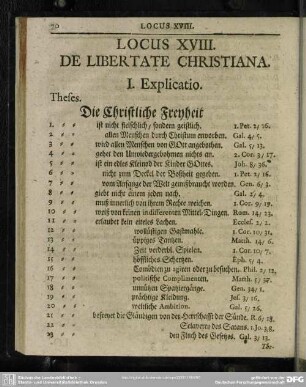 Locus XVIII. De Libertate Christiana