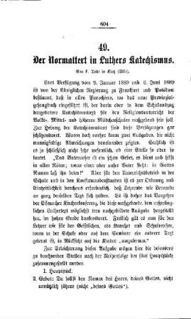 Der Normaltext in Luthers Katechismus