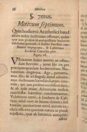 §. 7mus. Motivum septimum.