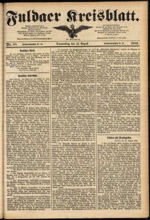 Ausgabe vom Donnerstag, den 21. August 1902.