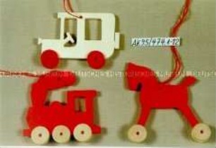 Seiffener Christbaumschmuck: 12 Teile Spielzeug