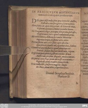 In Fasciculum Sententiarum tam sacrarum quàm profanarum.