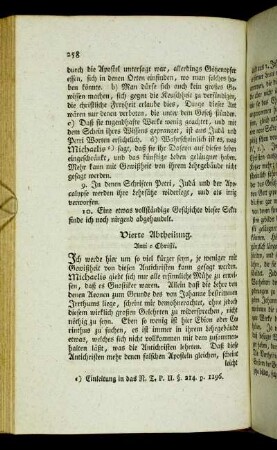 Vierte Abtheilung. Anti-Christi.