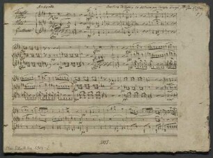 Le solitaire, fl (vl), vla, guit, op. WoO 19, HenK WoO 19, Excerpts, Arr - BSB Mus.Schott.Ha 1924-2 : [heading:] Ouverture de l'opera le Solitaire par Carafa arangé par Jos: Küffner