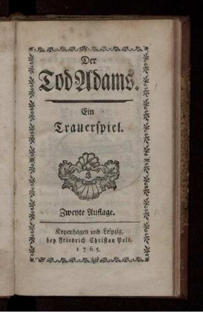 Der Tod Adams : Ein Trauerspiel
