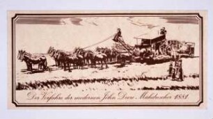 Der Vorfahre der modernen John Deere Mähdrescher 1881
