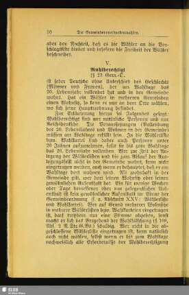 [V. Wahlberechtigung]