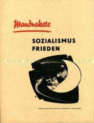 Sonderdruck über ein Forum der Gesellschaft zur Verbreitung wissenschaftlicher Kenntnisse zum Start der ersten unbemannten Mondrakete durch die UdSSR
