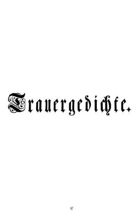 Trauergedichte