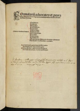 Formulariu[m] aduocato[rum] et p[ro]curatorum Romane curie et Regij Parleammenti : practicam [secundu]m iura co[m]munia clarissime ostendens