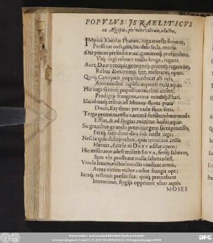 Populus Israeliticus ex Aegypto, par mare rubrum, eductus.