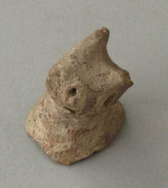 Animal head made of clay