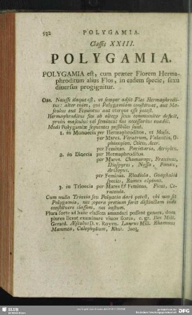 Classis XXIII. Polygamia