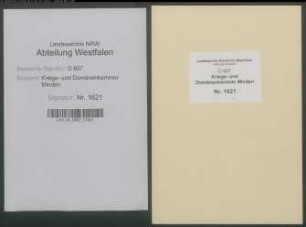 Anlegung eines Lagerhauses zu Vlotho