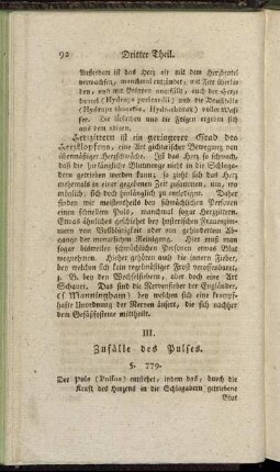III. Zufälle des Pulses